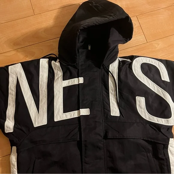 Nike Ambush x NBA Collection Brooklyn Nets Logo Black Jacket oversized